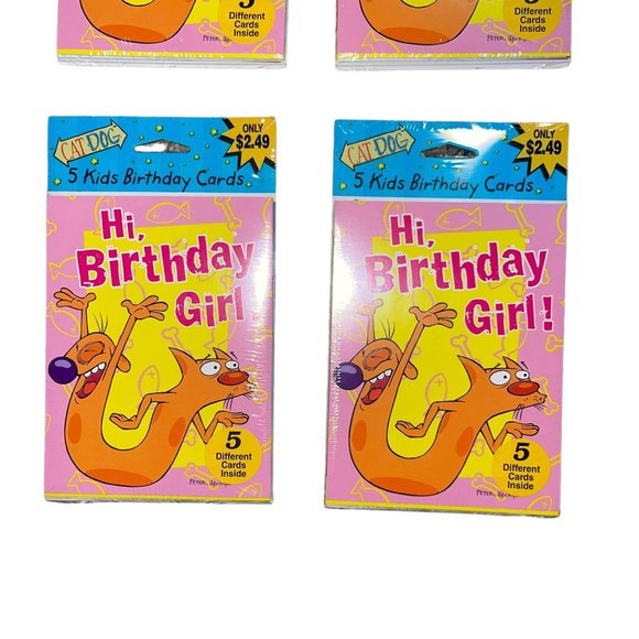 NIP American Greetings Hot Shots Vintage 2000 5 Pack Birthday Cards Nickelodeon - Picture 3 of 7